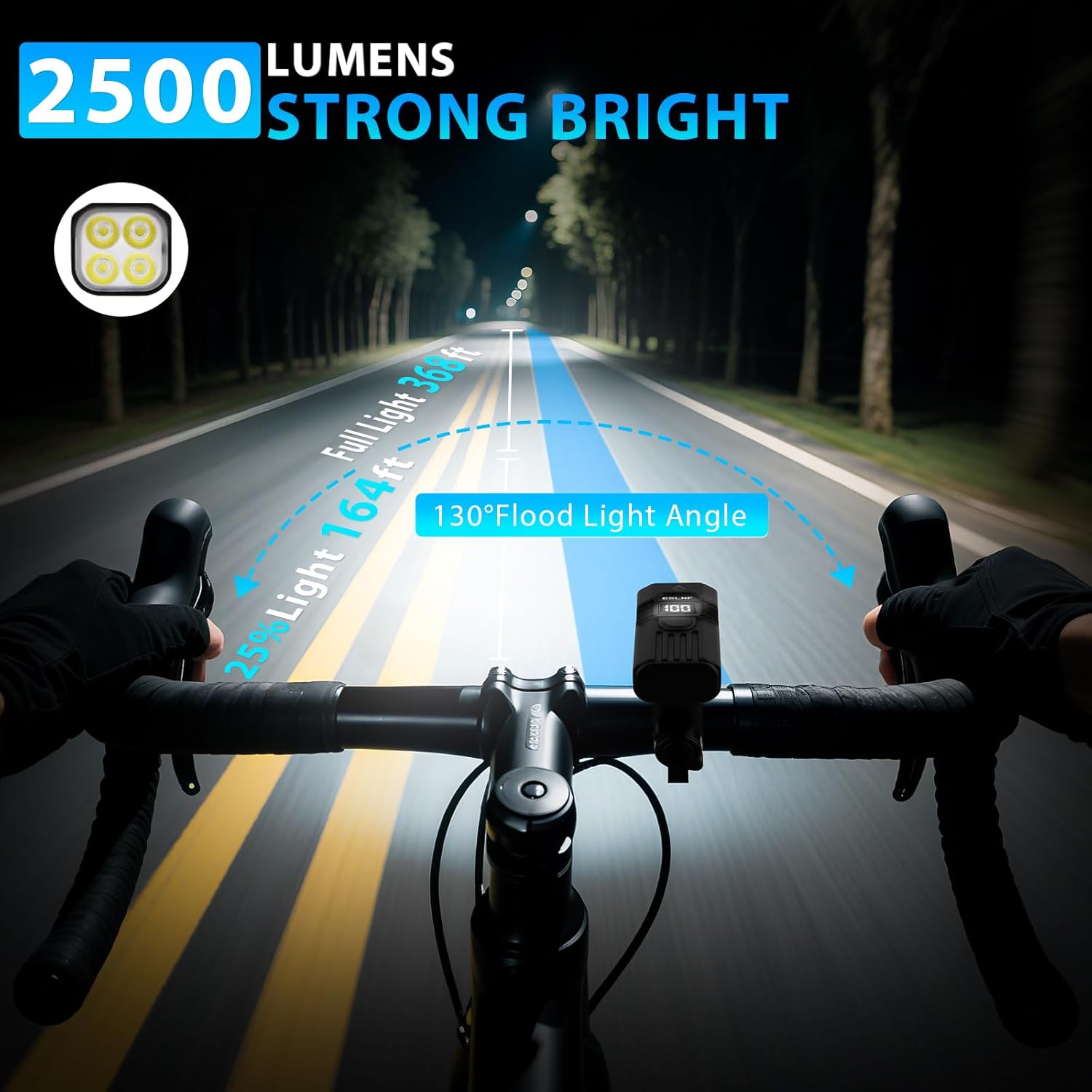 Set of Front And Rear Bike Lights That Are Rechargeable Via USB-C, Featuring Multiple LED Modes, Made of Aluminum Alloy, with a Memory Function, Suitable for Commuting And Night Rides in The Mountains