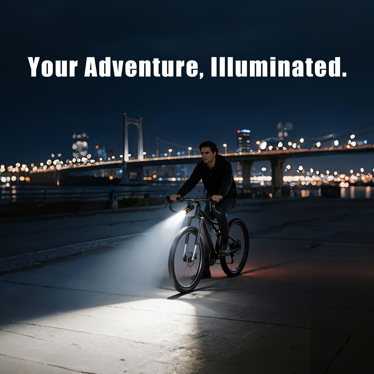 SkyFire 2000LUMEN Bike Light USB C Rechargeable, 4000mAh LED Bicycle Headlight with Power Display, 8 Modes & Side Light Design for Mountain & Road Bikes