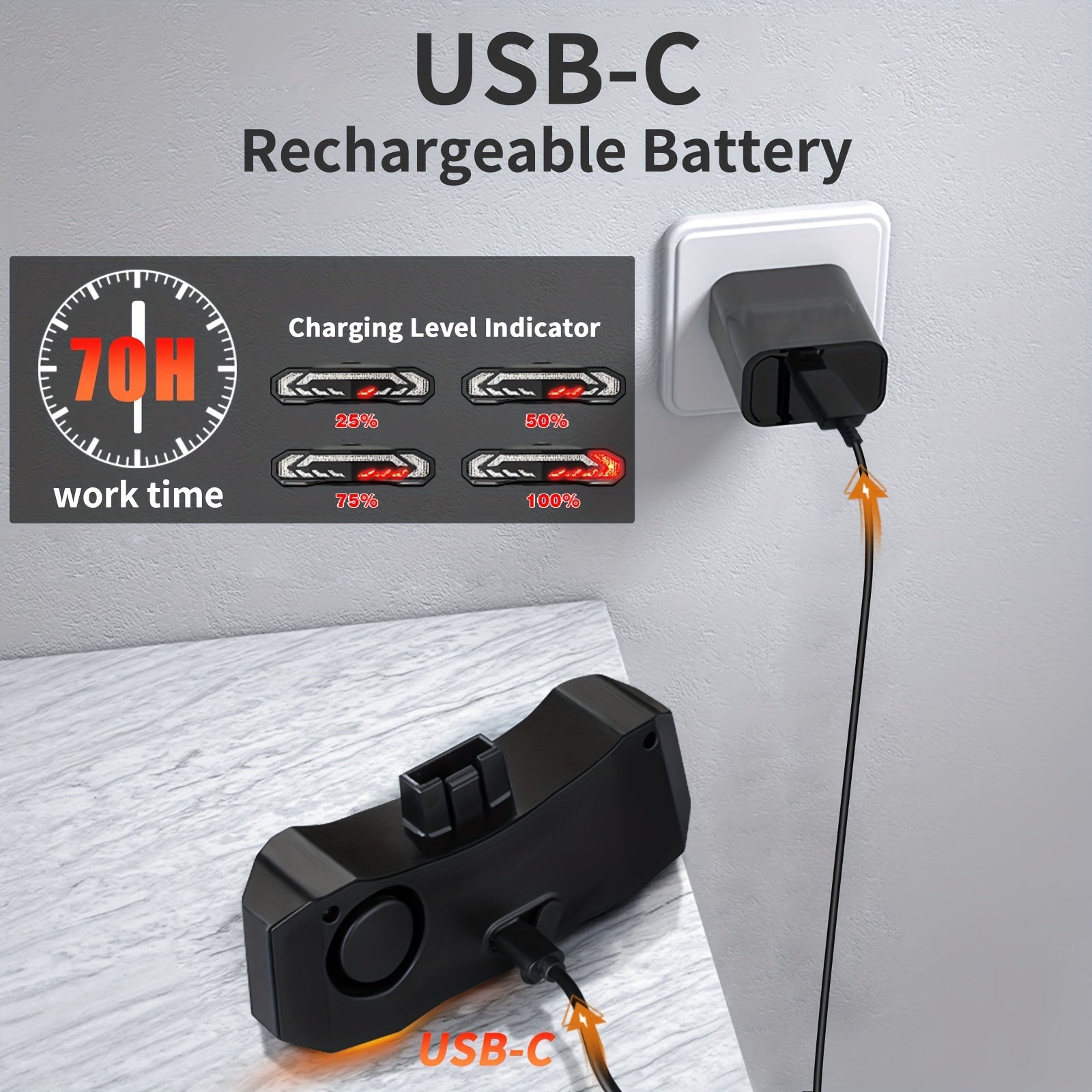 Bike Lights, 6 Lighting Modes Smart Bike Tail Light, Bike Accessories, 5in 1 Multifunctional, Bike Light Set with Remote Control, Bicycle Accessories - USB Rechargeable - Ultra Bright Bicycle Light Rear for Mountain Bikes And Road Bikes