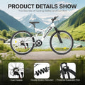 1 26-inch Mountain Bike | 7-speed Full Suspension, Dual V-brake, All-terrain Anti-slip Tires, Alloy Steel Wheels, Stainless Steel Frame, Available in, Suitable for Off-road Riding