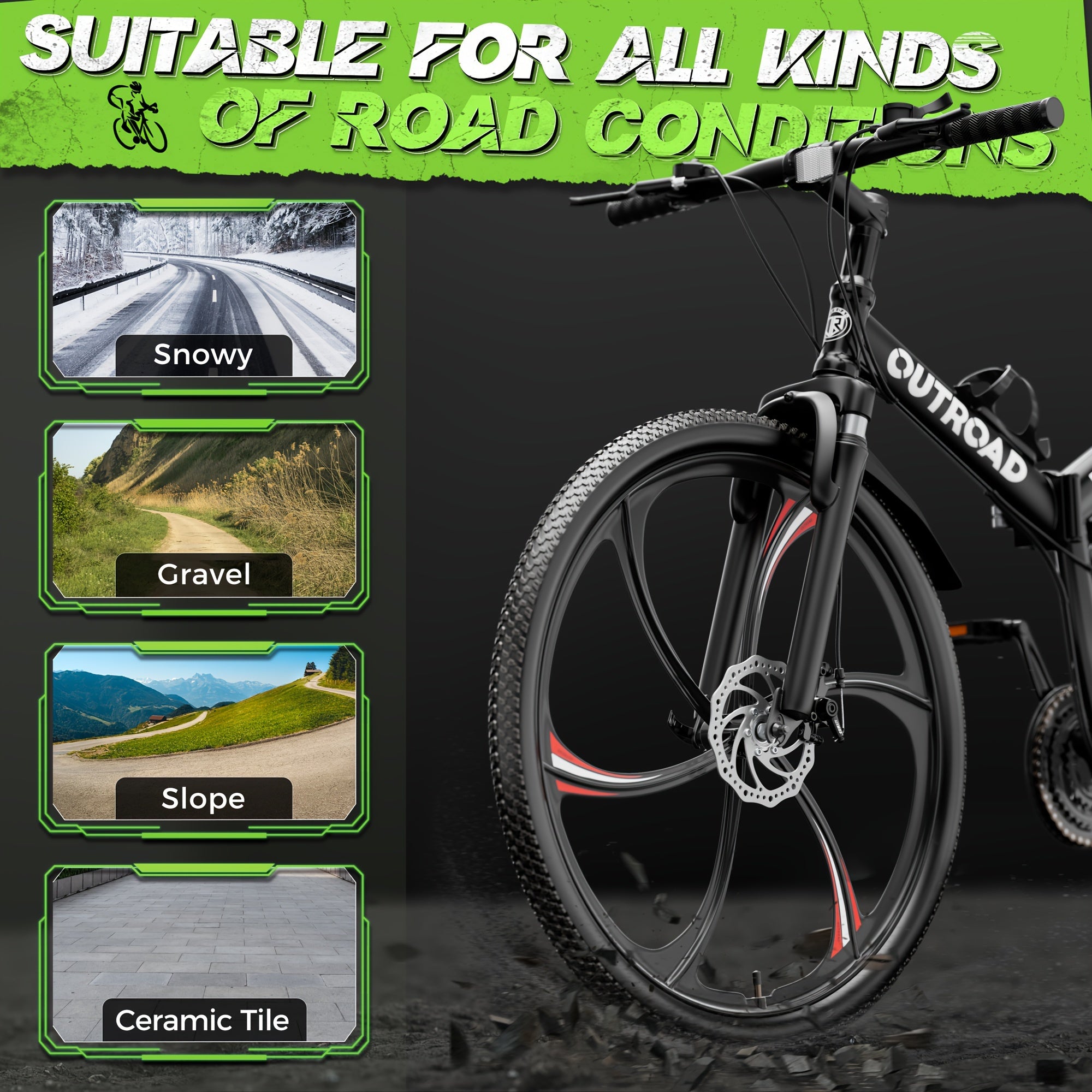 26 Inch Adult Folding Bikes\u002FMountain Bikes, 21 Speeds Mountain Bicycles with Full Suspension, Dual Disc Brake, High Carbon Steel Frame, Foldable Bike for Men\u002FWomen