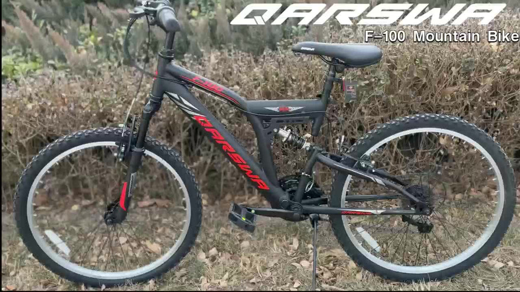 24 Inch 21-Speed Mountain Bike For Adults | High Carbon Steel Frame Full Suspension With V-Brakes, Free Mudguards, Aluminum Wheels, Ideal For City And Off-Road Riding