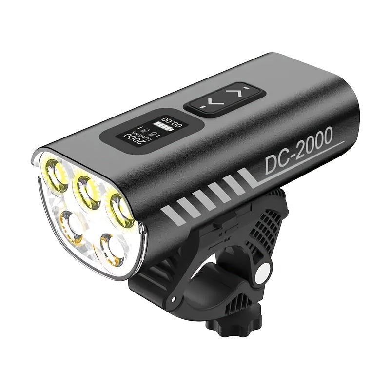 Bike Lights for Night Riding, Bicycle Light, 2000 Lumens Bright Bicycle Headlight, Rechargeable 6400mAh Ultra-Long Battery Life, Fits Road Mountain Bike