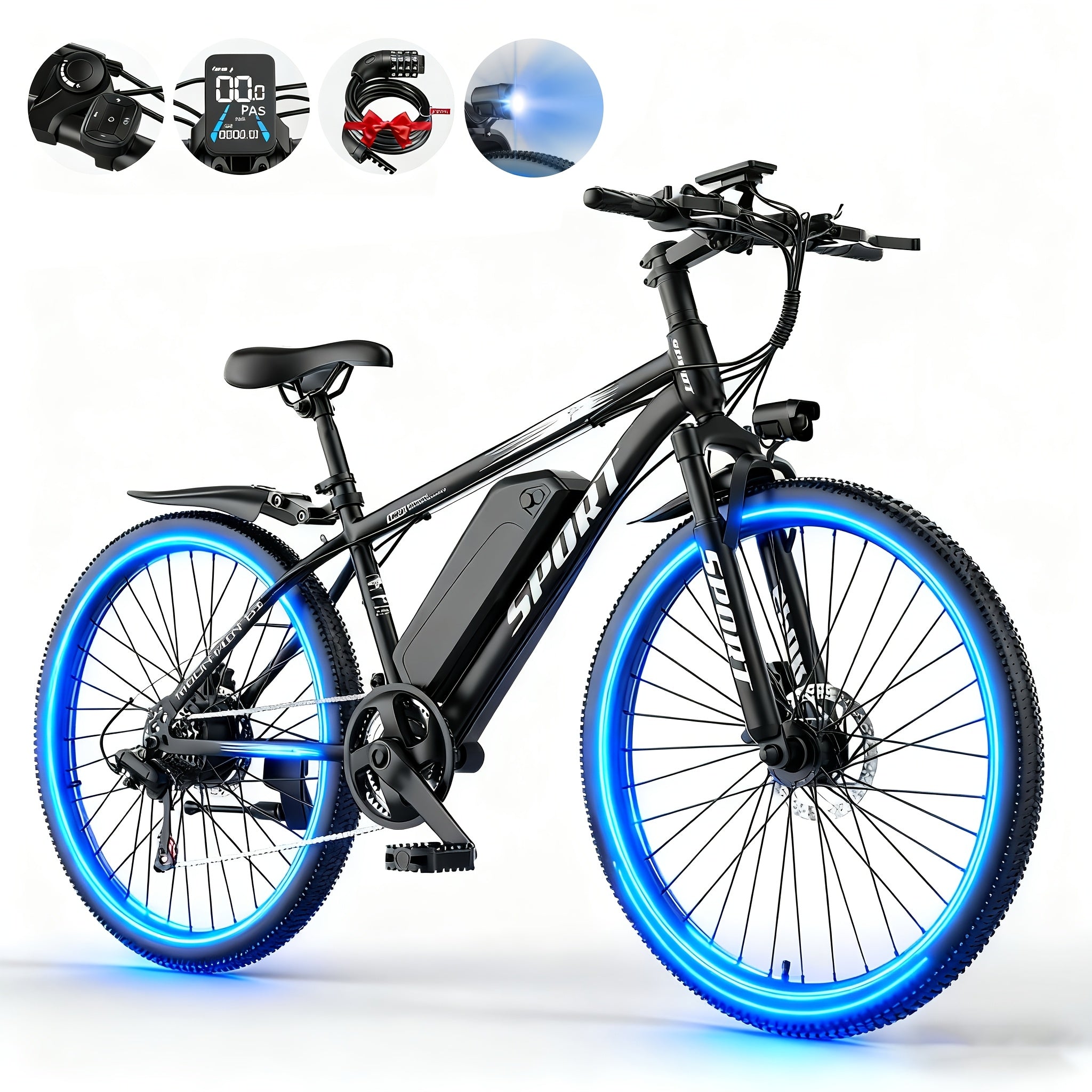 650W-749W Classic Electric Mountain Bike -Z6 G26, 48V 10A Ultra-long Range, 25MPH, Exercise Partner, 14-26 \