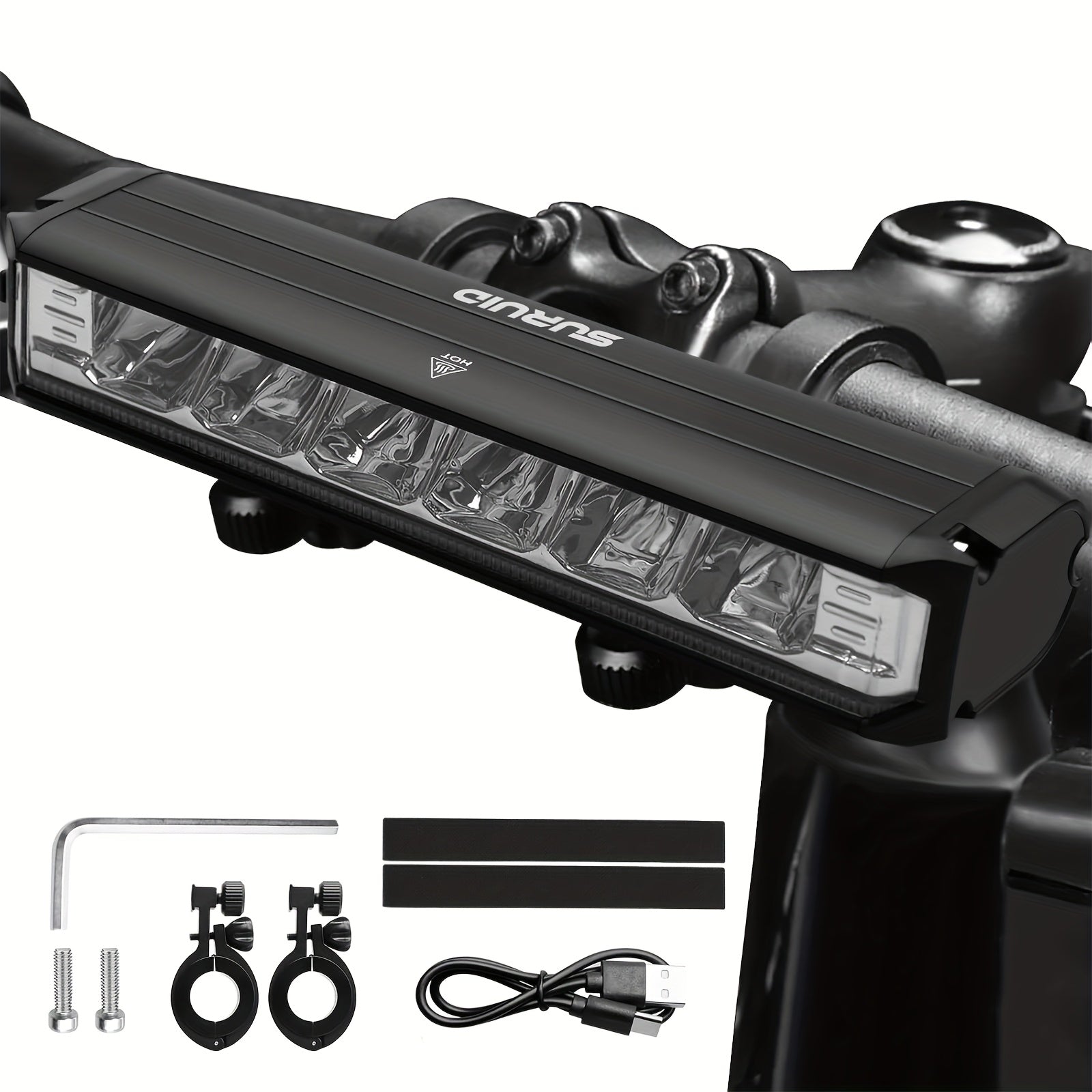 3250 Lumen Ultra Bright LED Bicycle Headlamp, 8000Mah High Capacity Battery, USB Rechargeable & Mobile Power Bank, 4 Lighting Modes, Aluminum Alloy Front Light for Mountain And Road Cycling Commutes