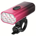 2000 Lumens Ultra-Bright Bike Light, 10000mAh Beautiful Purple-Black Gradient Rechargeable Battery, CNC Aluminum Alloy Material, USB Rechargeable, 6-Mode Bike Light, Suitable for Night Riding, Road Bikes, Mountain Bikes - Valentine's Day