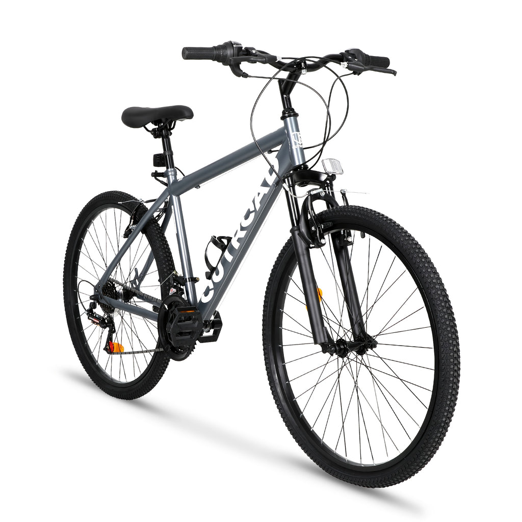 26-inch Mountain Bike, 7-speed Aerospace-grade Frame, Front Suspension\u002FV-brakes, Adjustable Ergonomic Seat, Unisex Adult Fit, Quick Assembly, Multiple Colors Available