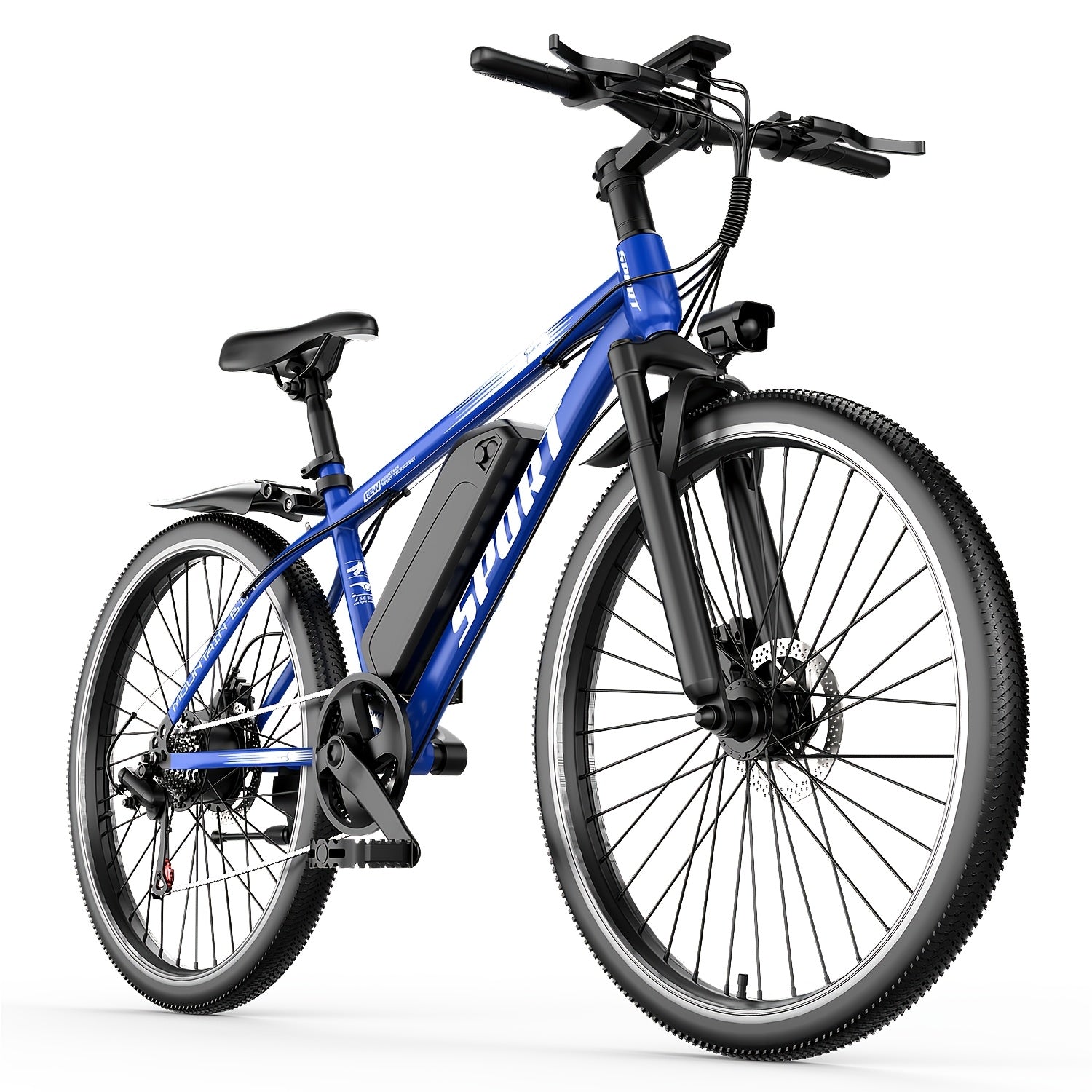 26-Inch Off-Road Electric Mountain Bike, 749W Motor, 25MPH, 48V 10Ah Detachable Lithium Battery, 7 Speed, Dual Disc Brakes, Suitable for Adult Electric Bicycles with a Range of 45 Miles