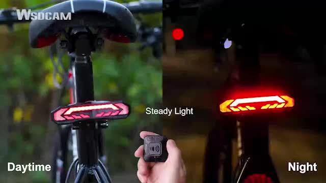 Bike Lights, 6 Lighting Modes Smart Bike Tail Light, Bike Accessories, 5in 1 Multifunctional, Bike Light Set with Remote Control, Bicycle Accessories - USB Rechargeable - Ultra Bright Bicycle Light Rear for Mountain Bikes And Road Bikes