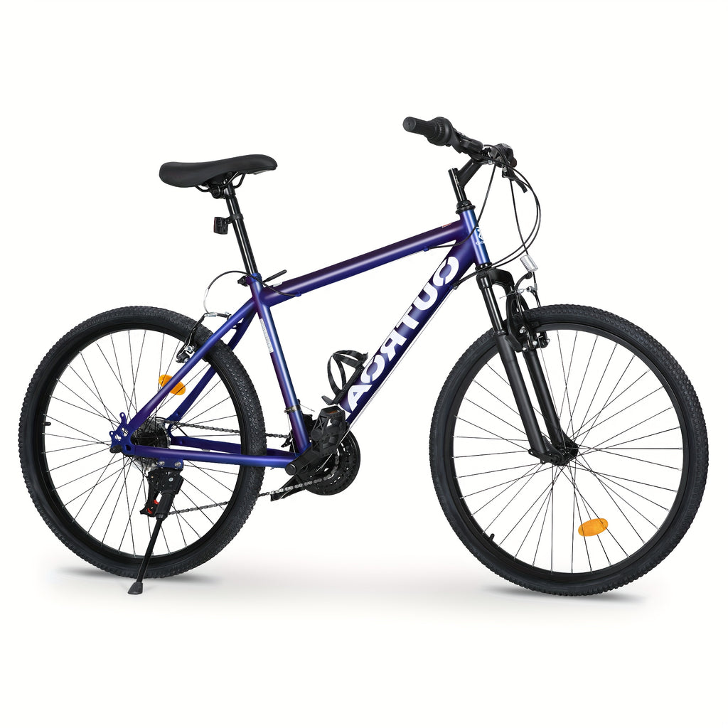 26-inch Mountain Bike, 7-speed Aerospace-grade Frame, Front Suspension\u002FV-brakes, Adjustable Ergonomic Seat, Unisex Adult Fit, Quick Assembly, Multiple Colors Available